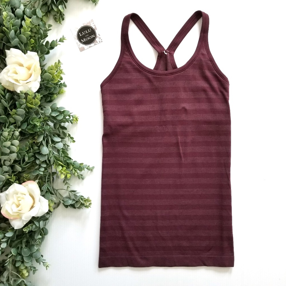Lululemon plum racerback stripe tank